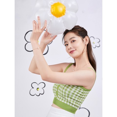 可爱小猫咪18k玫瑰彩金手链 SLK659